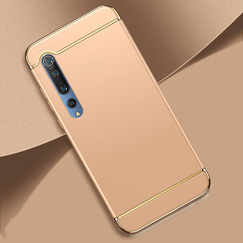 Schutzhülle Luxus Metall Rahmen und Kunststoff Schutzhülle Tasche T01 für Xiaomi Mi 10 Gold