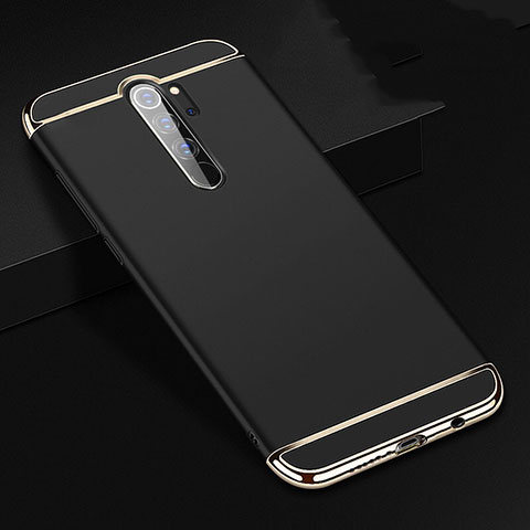 Schutzhülle Luxus Metall Rahmen und Kunststoff Schutzhülle Tasche T01 für Xiaomi Redmi Note 8 Pro Schwarz