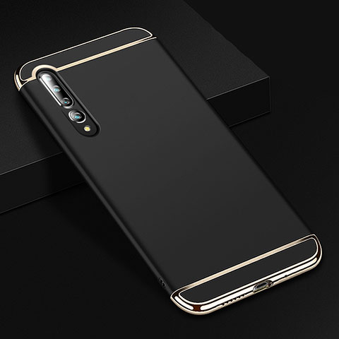 Schutzhülle Luxus Metall Rahmen und Kunststoff Schutzhülle Tasche T02 für Xiaomi Mi 10 Pro Schwarz