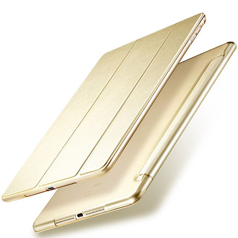 Schutzhülle Stand Tasche Leder für Apple New iPad 9.7 (2017) Gold