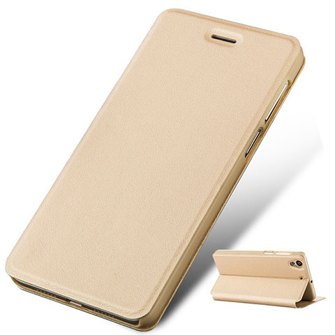 Schutzhülle Stand Tasche Leder für Huawei Honor 5A Gold