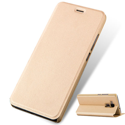 Schutzhülle Stand Tasche Leder für Huawei Honor 5C Gold