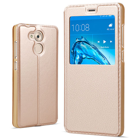 Schutzhülle Stand Tasche Leder für Huawei Honor 6C Pro Gold