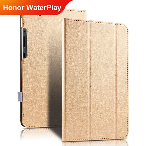 Schutzhülle Stand Tasche Leder für Huawei Honor WaterPlay 10.1 HDN-W09 Gold