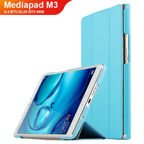 Schutzhülle Stand Tasche Leder für Huawei Mediapad M3 8.4 BTV-DL09 BTV-W09 Cyan