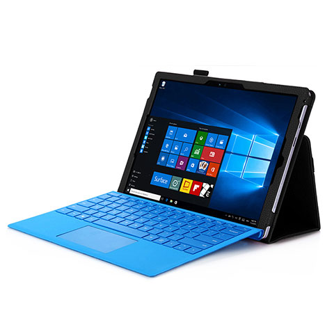 Schutzhülle Stand Tasche Leder für Microsoft Surface Pro 3 Schwarz