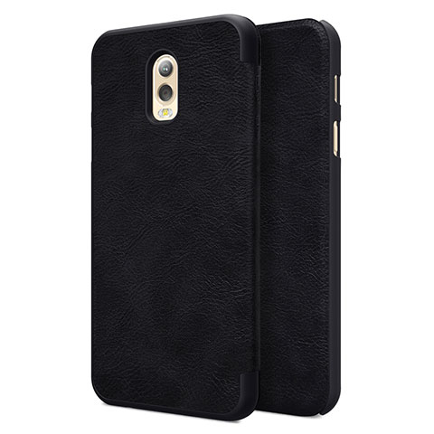 Schutzhülle Stand Tasche Leder für Samsung Galaxy C8 C710F Schwarz