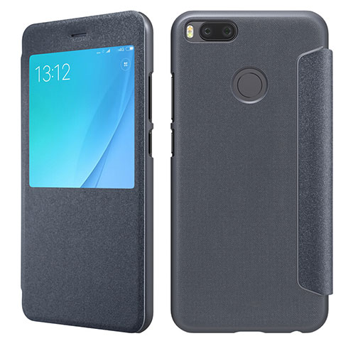 Schutzhülle Stand Tasche Leder für Xiaomi Mi 5X Schwarz