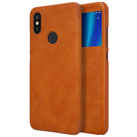 Schutzhülle Stand Tasche Leder für Xiaomi Mi 6X Braun