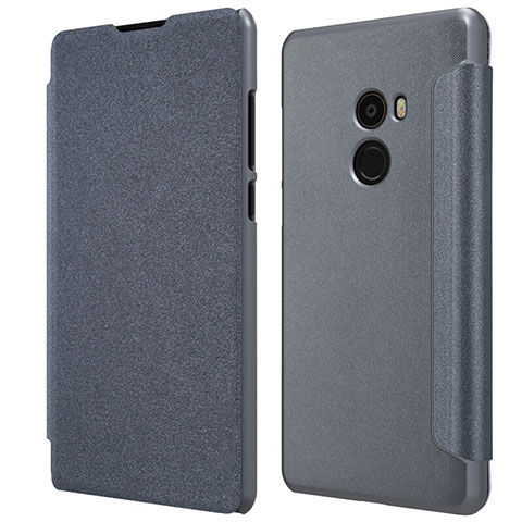 Schutzhülle Stand Tasche Leder für Xiaomi Mi Mix 2 Schwarz