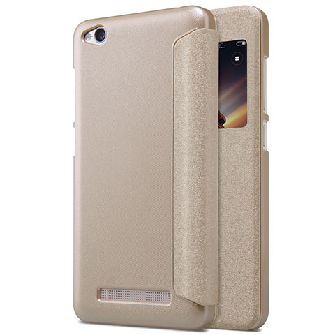 Schutzhülle Stand Tasche Leder für Xiaomi Redmi 4A Gold