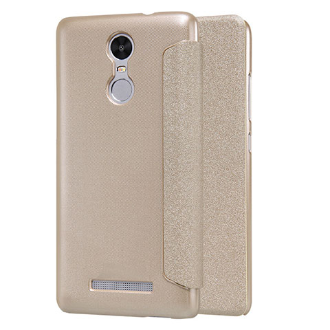 Schutzhülle Stand Tasche Leder für Xiaomi Redmi Note 3 Gold