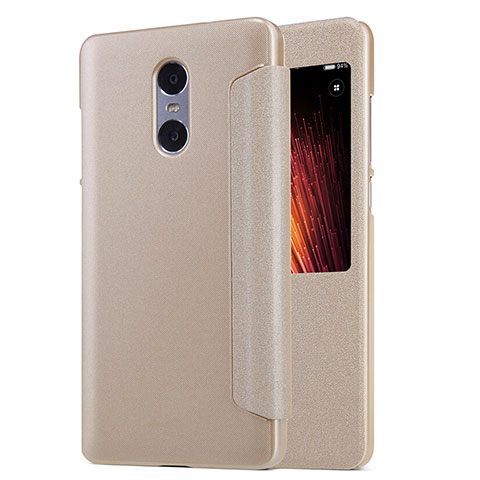 Schutzhülle Stand Tasche Leder für Xiaomi Redmi Pro Gold