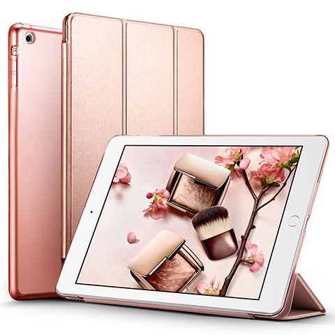 Schutzhülle Stand Tasche Leder L01 für Apple iPad Air Rosegold