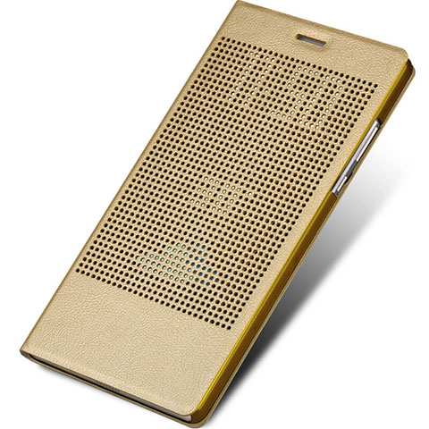 Schutzhülle Stand Tasche Leder L01 für Huawei Honor Note 8 Gold