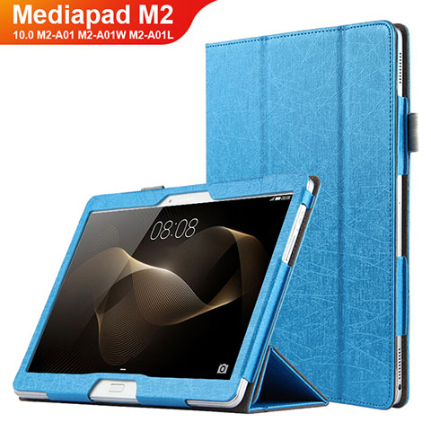 Schutzhülle Stand Tasche Leder L01 für Huawei MediaPad M2 10.0 M2-A01 M2-A01W M2-A01L Blau