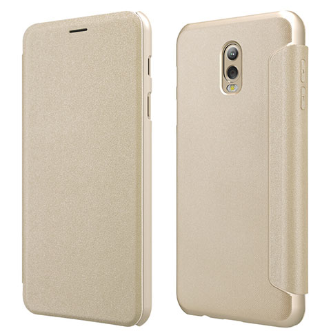 Schutzhülle Stand Tasche Leder L01 für Samsung Galaxy C7 (2017) Gold