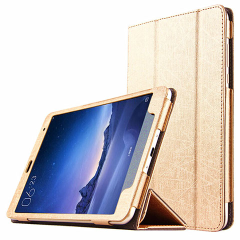 Schutzhülle Stand Tasche Leder L01 für Xiaomi Mi Pad 2 Gold