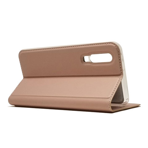 Schutzhülle Stand Tasche Leder L02 für Huawei P30 Rosegold