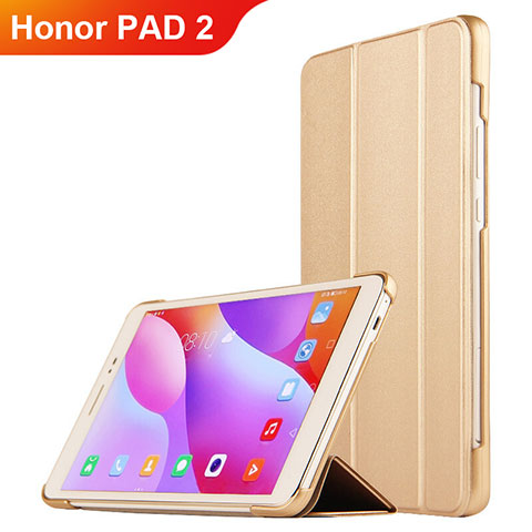 Schutzhülle Stand Tasche Leder L03 für Huawei Honor Pad 2 Gold