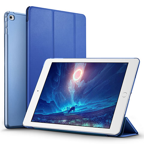 Schutzhülle Stand Tasche Leder L05 für Apple iPad Mini 4 Blau