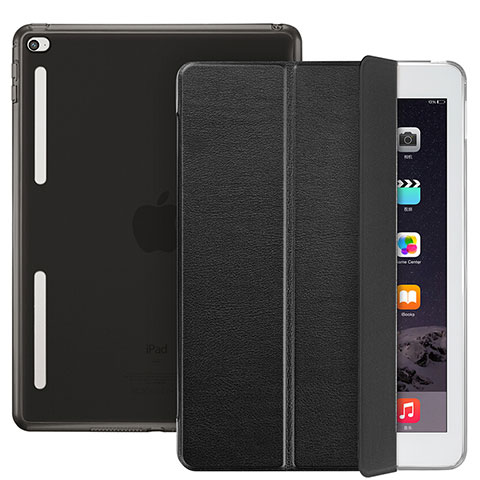 Schutzhülle Stand Tasche Leder L06 für Apple iPad Mini 4 Schwarz