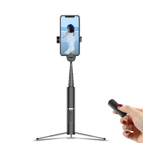 Selfie Stick Stange Stativ Bluetooth Teleskop Universal T20 Schwarz