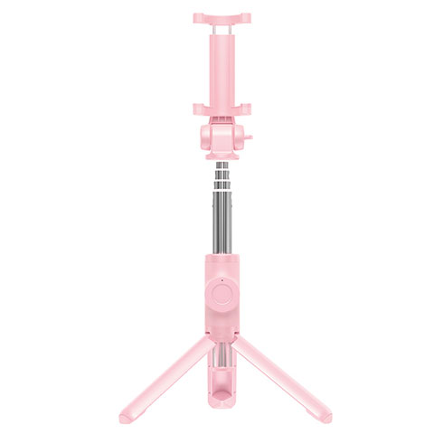 Selfie Stick Stange Stativ Bluetooth Teleskop Universal T32 Rosa