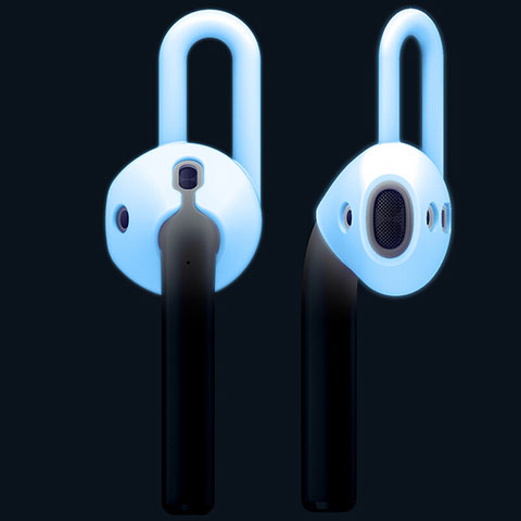 Silikon Hülle Gummi Schutzhülle Fluoreszenz für Apple AirPods Weiß