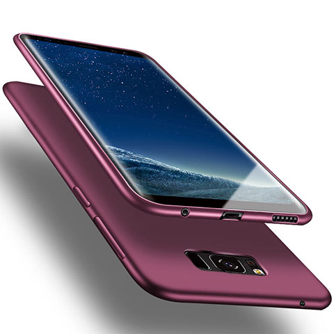 Silikon Hülle Gummi Schutzhülle für Samsung Galaxy S8 Plus Violett