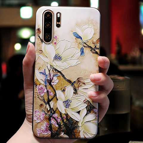 Silikon Hülle Handyhülle Gummi Schutzhülle Blumen für Huawei P30 Pro Plusfarbig