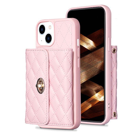 Silikon Hülle Handyhülle Gummi Schutzhülle Flexible Leder Tasche BF1 für Apple iPhone 14 Rosegold