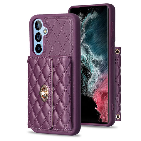 Silikon Hülle Handyhülle Gummi Schutzhülle Flexible Leder Tasche BF1 für Samsung Galaxy A54 5G Violett