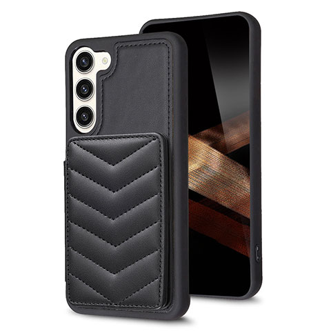 Silikon Hülle Handyhülle Gummi Schutzhülle Flexible Leder Tasche BF1 für Samsung Galaxy S24 5G Schwarz