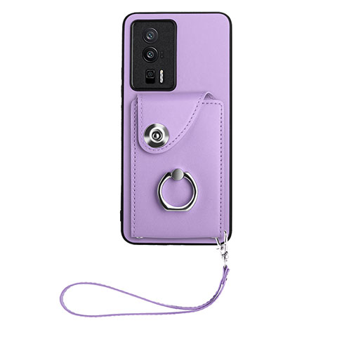 Silikon Hülle Handyhülle Gummi Schutzhülle Flexible Leder Tasche BF1 für Xiaomi Poco F5 Pro 5G Violett