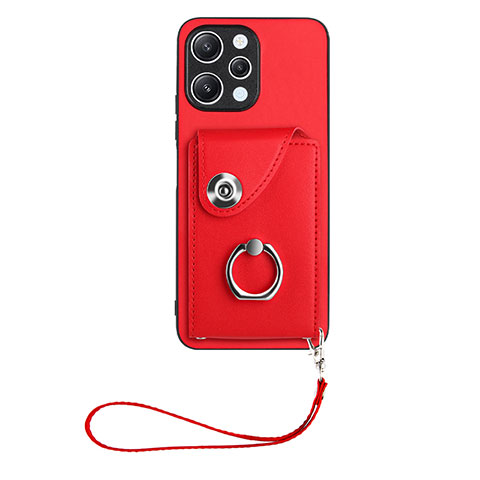 Silikon Hülle Handyhülle Gummi Schutzhülle Flexible Leder Tasche BF1 für Xiaomi Poco M6 Pro 5G Rot