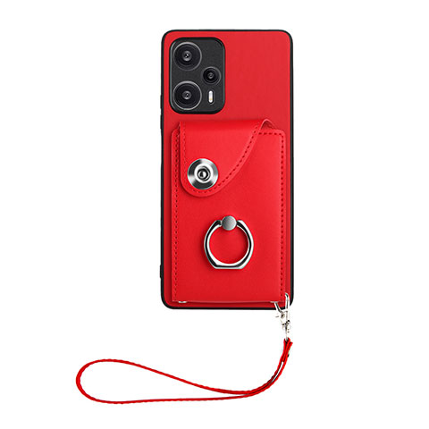 Silikon Hülle Handyhülle Gummi Schutzhülle Flexible Leder Tasche BF1 für Xiaomi Redmi Note 12 Turbo 5G Rot