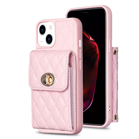 Silikon Hülle Handyhülle Gummi Schutzhülle Flexible Leder Tasche BF2 für Apple iPhone 14 Plus Rosegold