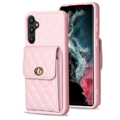 Silikon Hülle Handyhülle Gummi Schutzhülle Flexible Leder Tasche BF2 für Samsung Galaxy A34 5G Rosegold