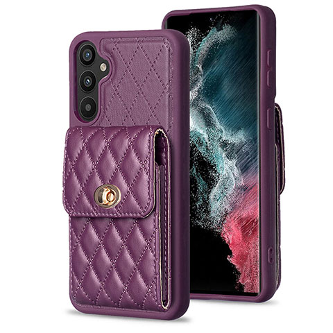 Silikon Hülle Handyhülle Gummi Schutzhülle Flexible Leder Tasche BF2 für Samsung Galaxy A34 5G Violett