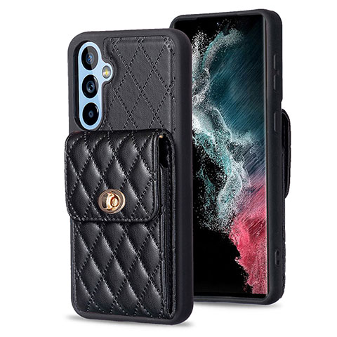 Silikon Hülle Handyhülle Gummi Schutzhülle Flexible Leder Tasche BF2 für Samsung Galaxy Quantum4 5G Schwarz