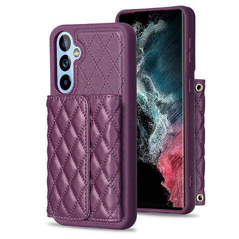 Silikon Hülle Handyhülle Gummi Schutzhülle Flexible Leder Tasche BF3 für Samsung Galaxy A54 5G Violett