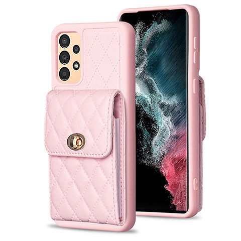 Silikon Hülle Handyhülle Gummi Schutzhülle Flexible Leder Tasche BF4 für Samsung Galaxy A13 4G Rosegold