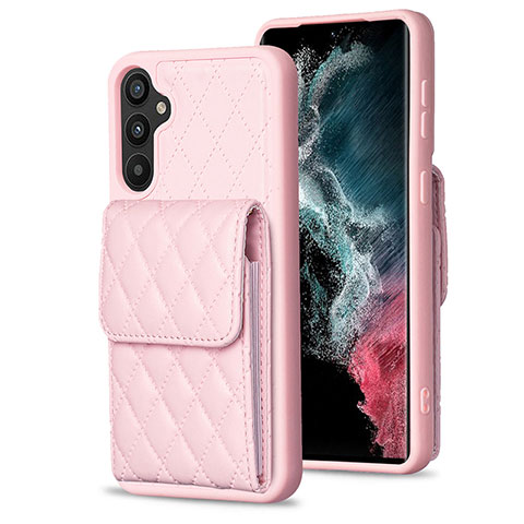 Silikon Hülle Handyhülle Gummi Schutzhülle Flexible Leder Tasche BF4 für Samsung Galaxy A34 5G Rosegold