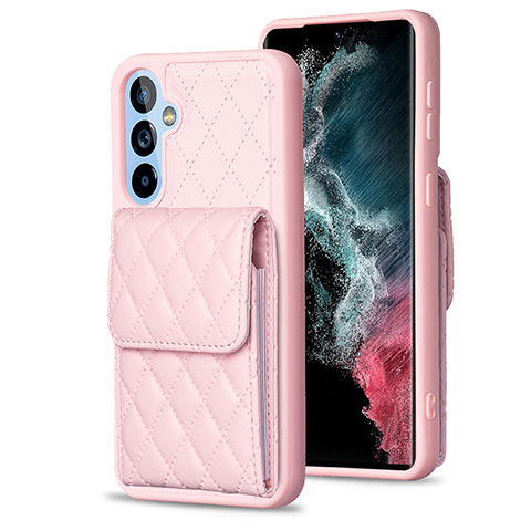 Silikon Hülle Handyhülle Gummi Schutzhülle Flexible Leder Tasche BF4 für Samsung Galaxy A54 5G Rosegold