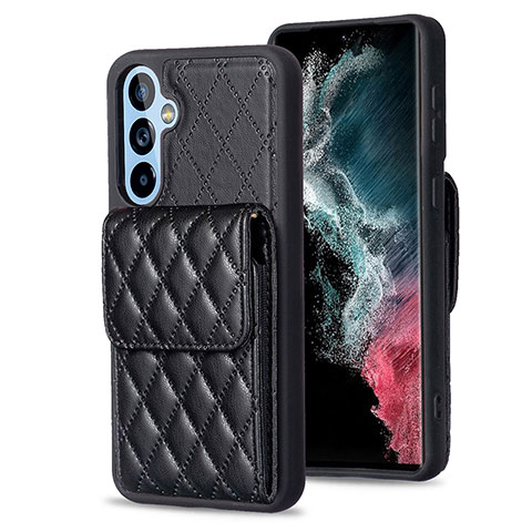 Silikon Hülle Handyhülle Gummi Schutzhülle Flexible Leder Tasche BF4 für Samsung Galaxy A54 5G Schwarz