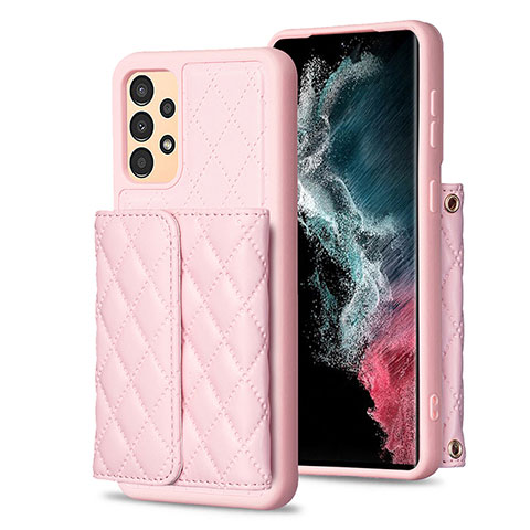 Silikon Hülle Handyhülle Gummi Schutzhülle Flexible Leder Tasche BF5 für Samsung Galaxy A13 4G Rosegold