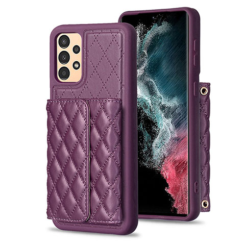 Silikon Hülle Handyhülle Gummi Schutzhülle Flexible Leder Tasche BF5 für Samsung Galaxy A13 4G Violett