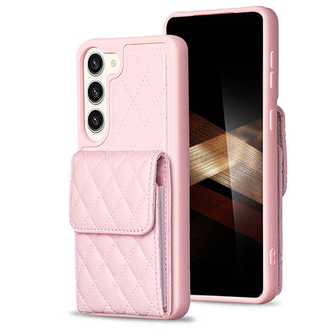 Silikon Hülle Handyhülle Gummi Schutzhülle Flexible Leder Tasche BF5 für Samsung Galaxy S24 Plus 5G Rosegold