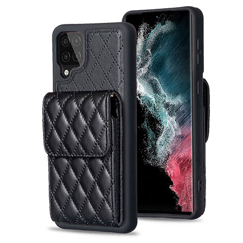 Silikon Hülle Handyhülle Gummi Schutzhülle Flexible Leder Tasche BF6 für Samsung Galaxy A12 5G Schwarz